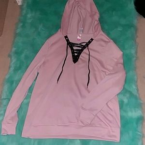 Pink polyester shirt